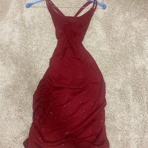 O-Ring Backless Rib-knit Women’s Dress